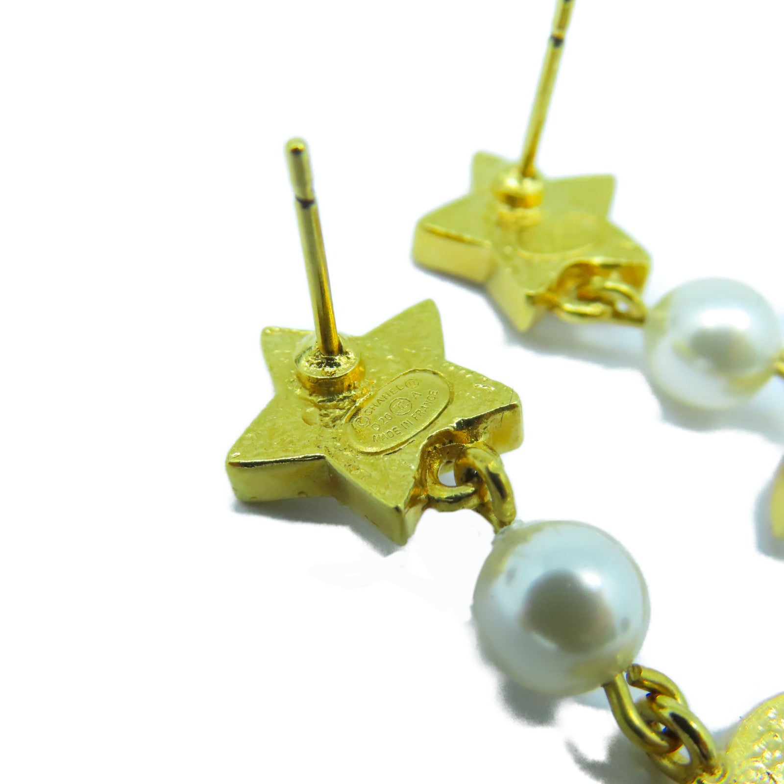 CHANEL 金屬/水晶Earrings耳環金色