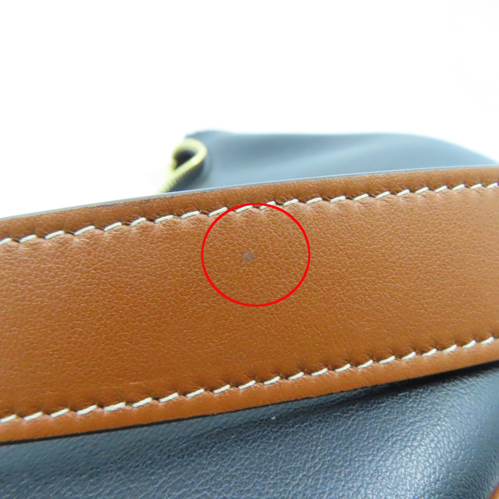 CELINE 牛皮皮革Shoulder Bag金扣肩背袋啡色