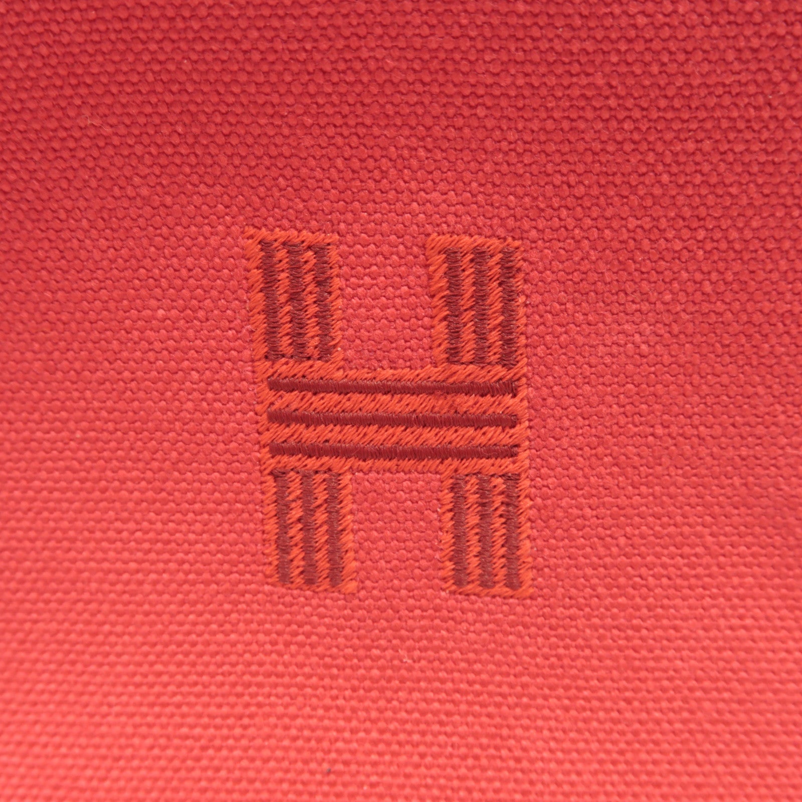 HERMES 帆布Bride-A Brac銀扣手挽袋粉紅色