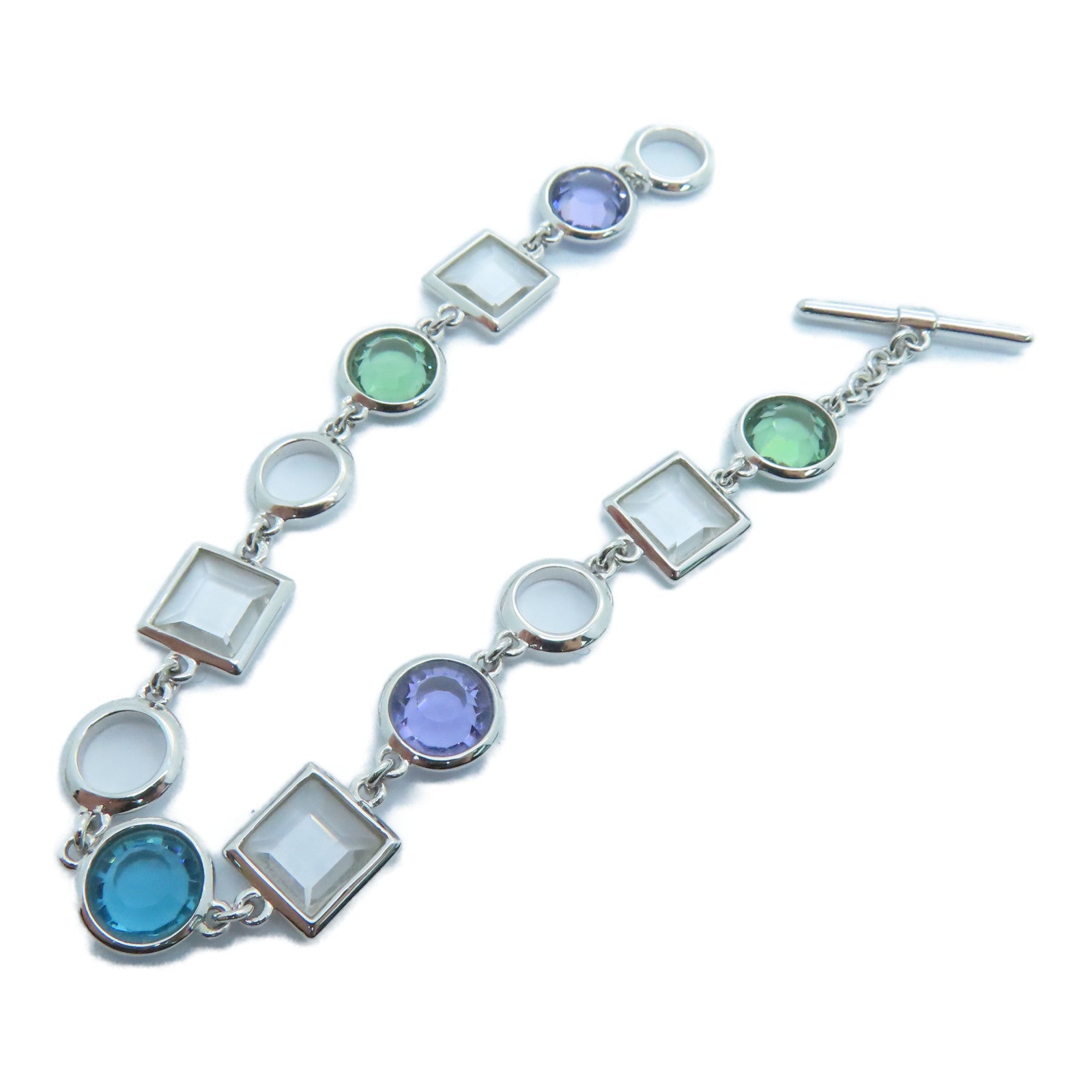 JEWELRY 【激減優惠】18K白金Bracelet水晶手鏈銀色7.1g