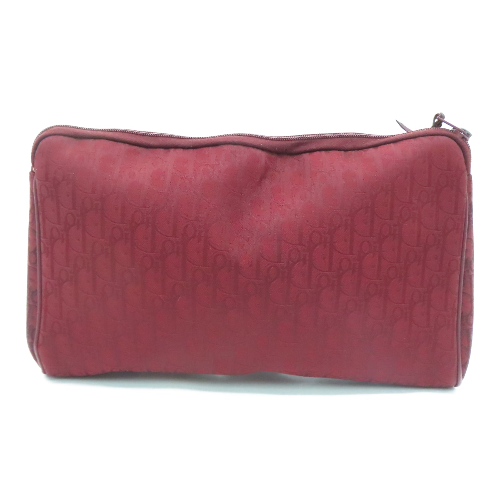 Dior 帆布Vintage Pouch金扣手拿包红色