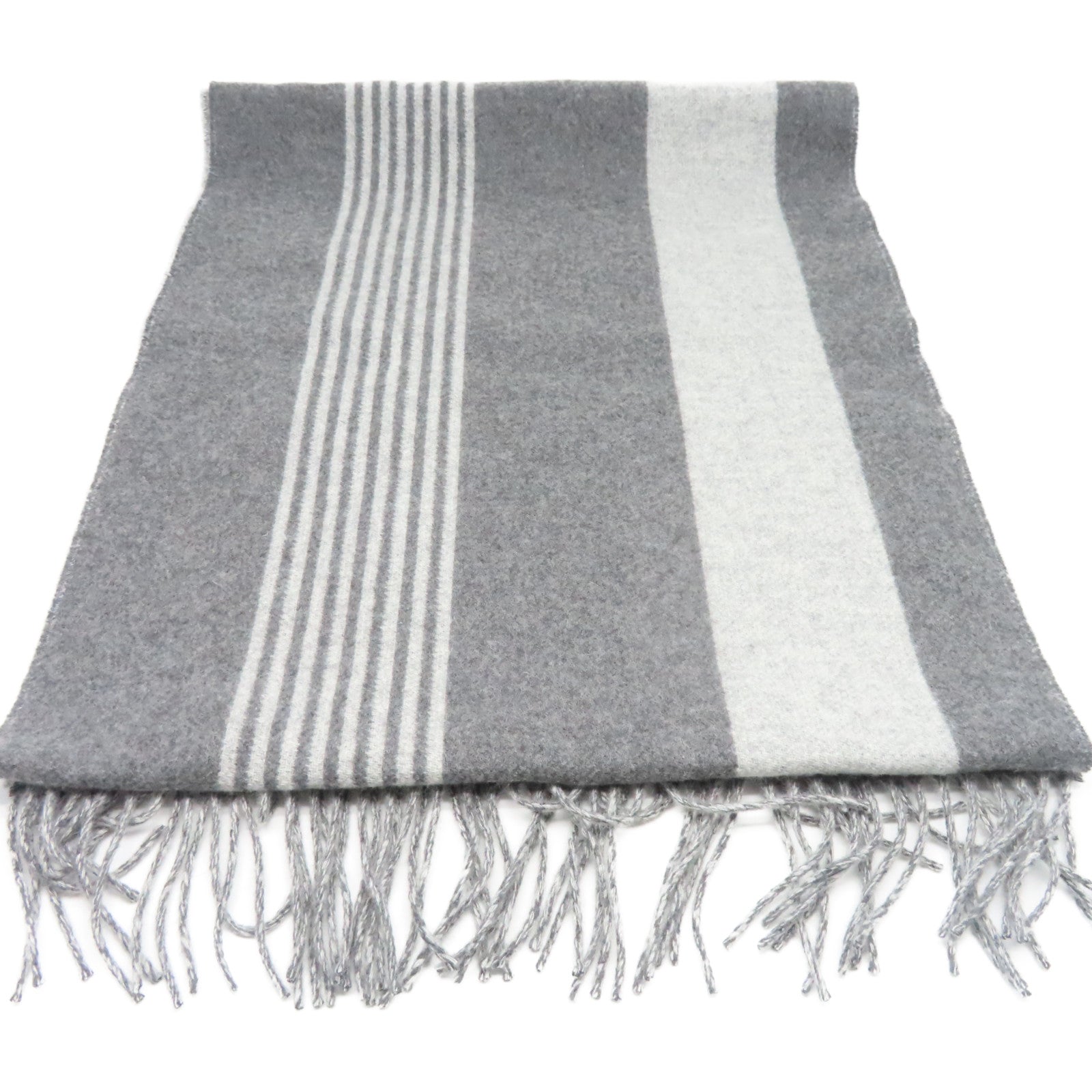 HERMES 【激減優惠】羊絨Scarf圍巾灰色