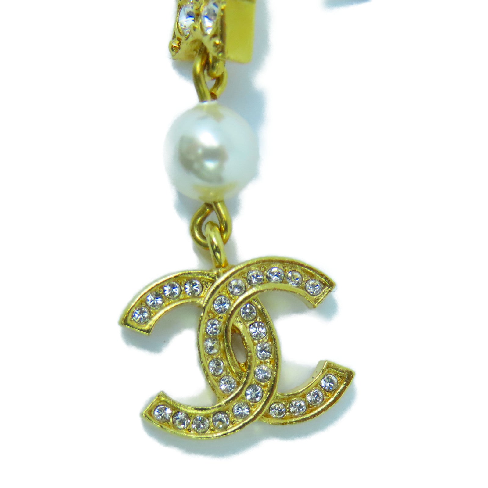 CHANEL 金屬/水晶Earrings耳環金色