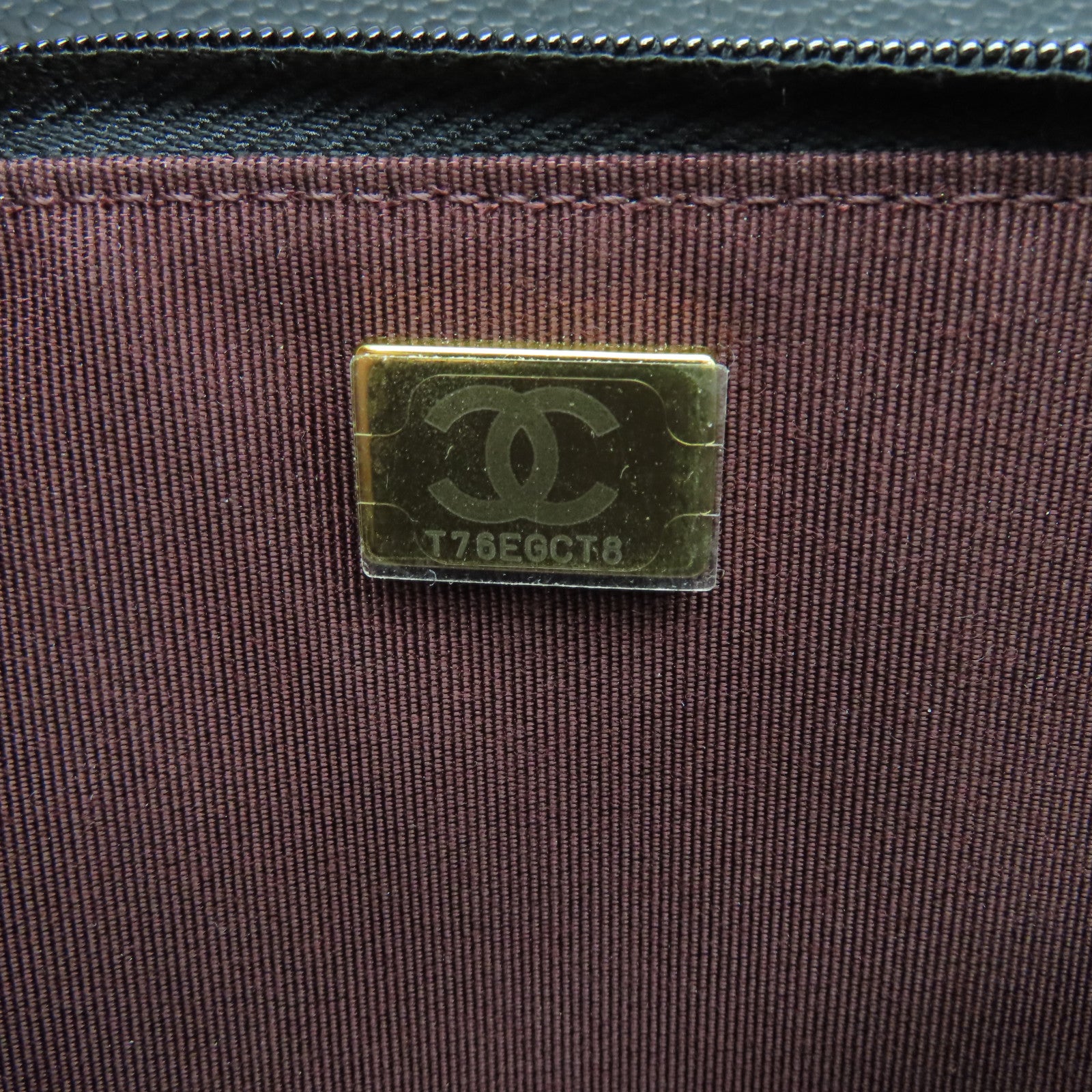 CHANEL 菱格Caviar皮革WOC金扣肩背袋黑色