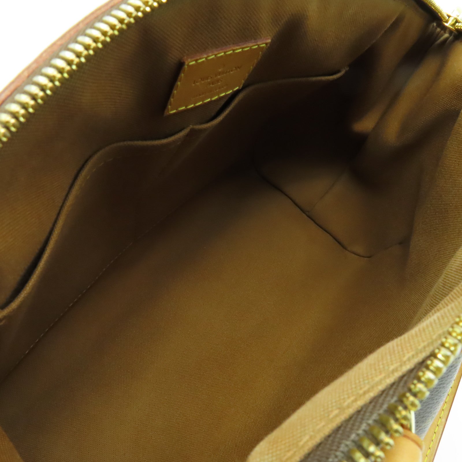 LOUIS VUITTON Monogram Tivoli PM金扣手挽袋棕色