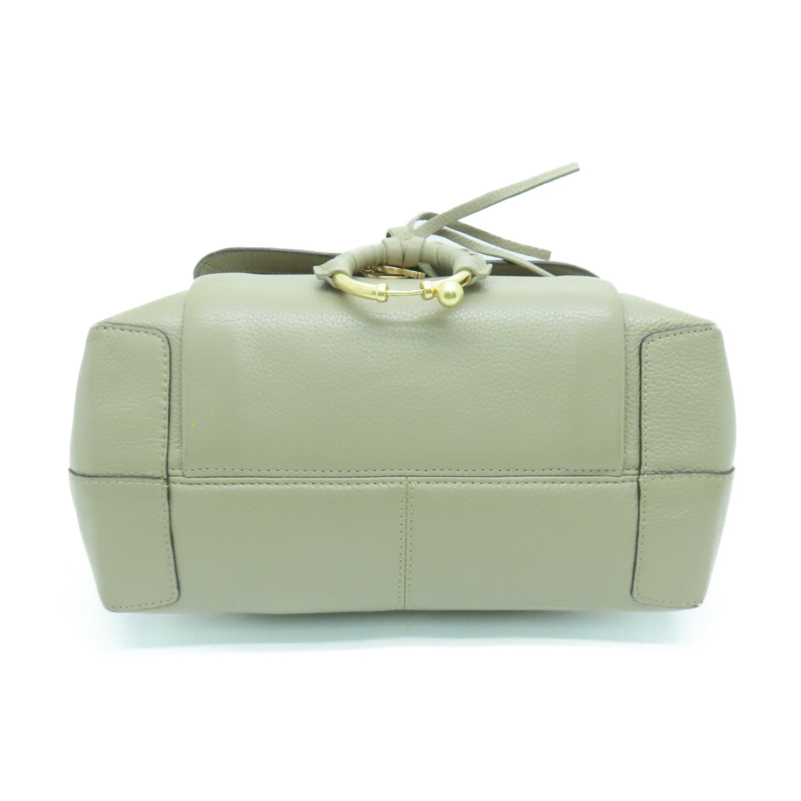 SEE BY CHLOE 牛皮皮革2way Shoulder Bag金扣手挽肩背兩用袋米色