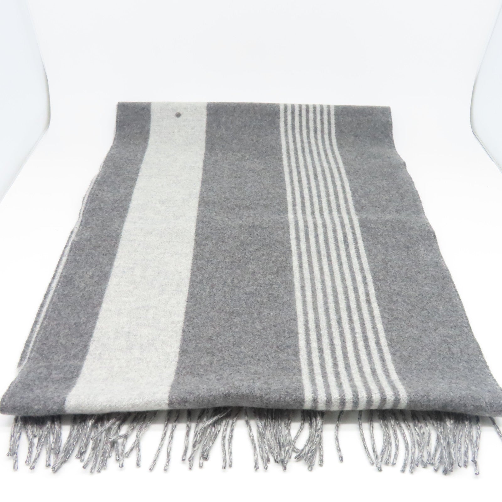 HERMES 【激減優惠】羊絨Scarf圍巾灰色