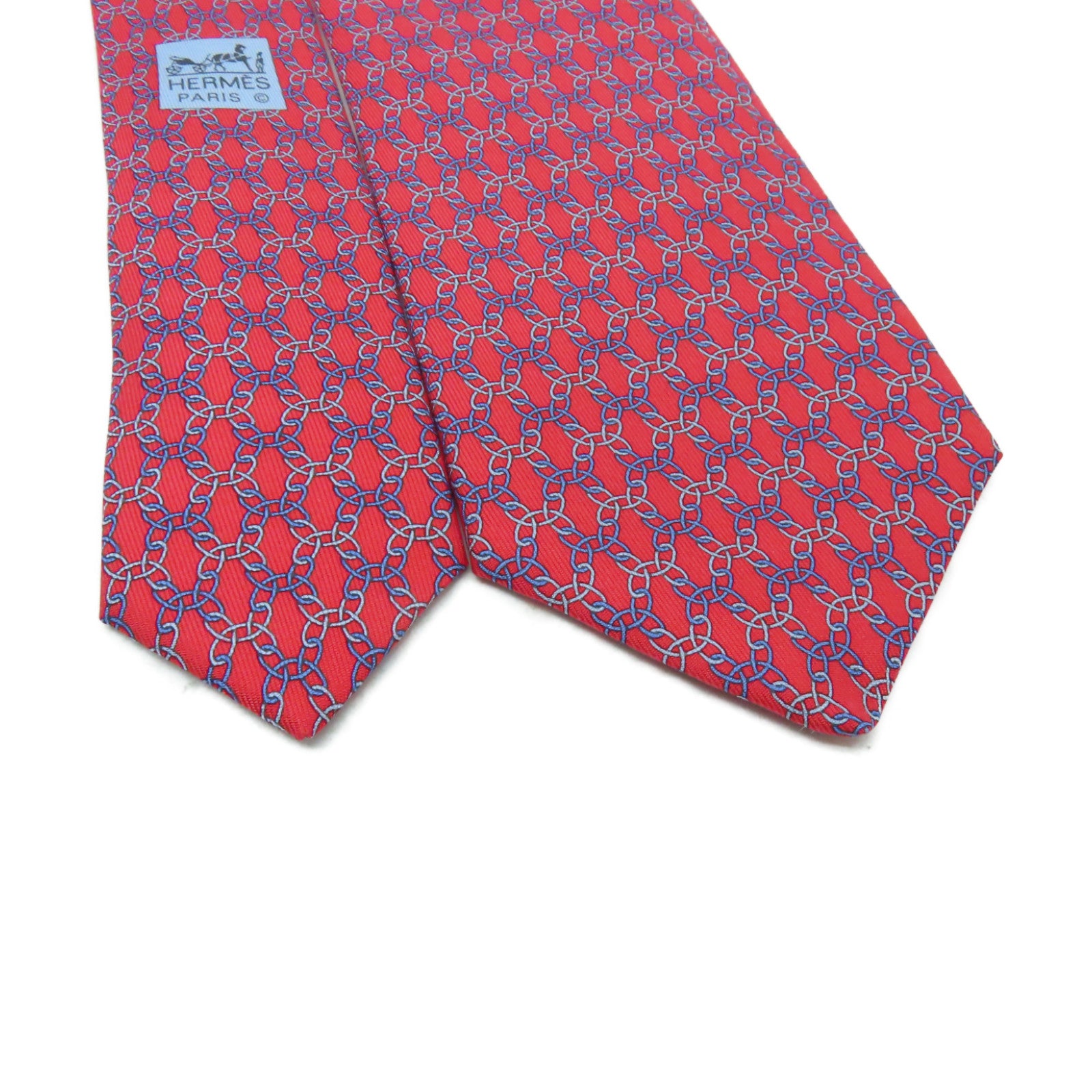 HERMES 絲質Tie領帶紅色
