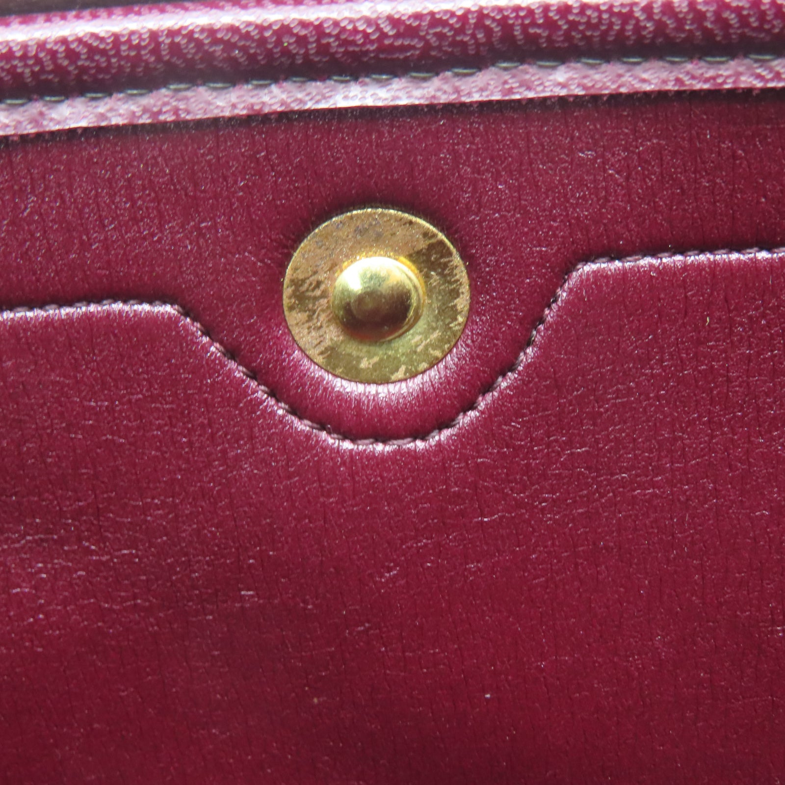 Dior 帆布Vintage Pouch金扣手拿包红色