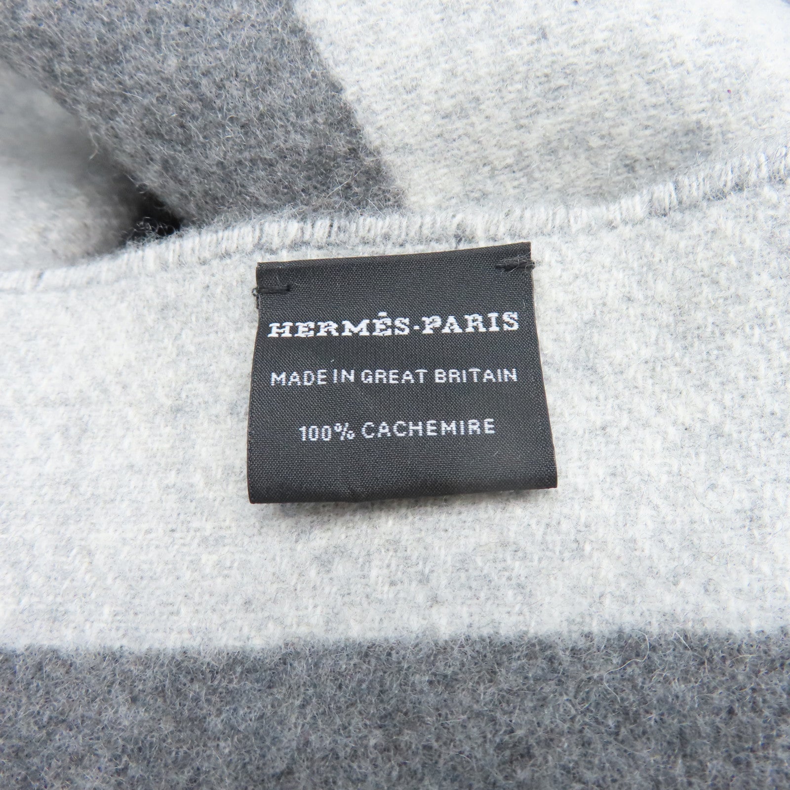 HERMES 【激減優惠】羊絨Scarf圍巾灰色