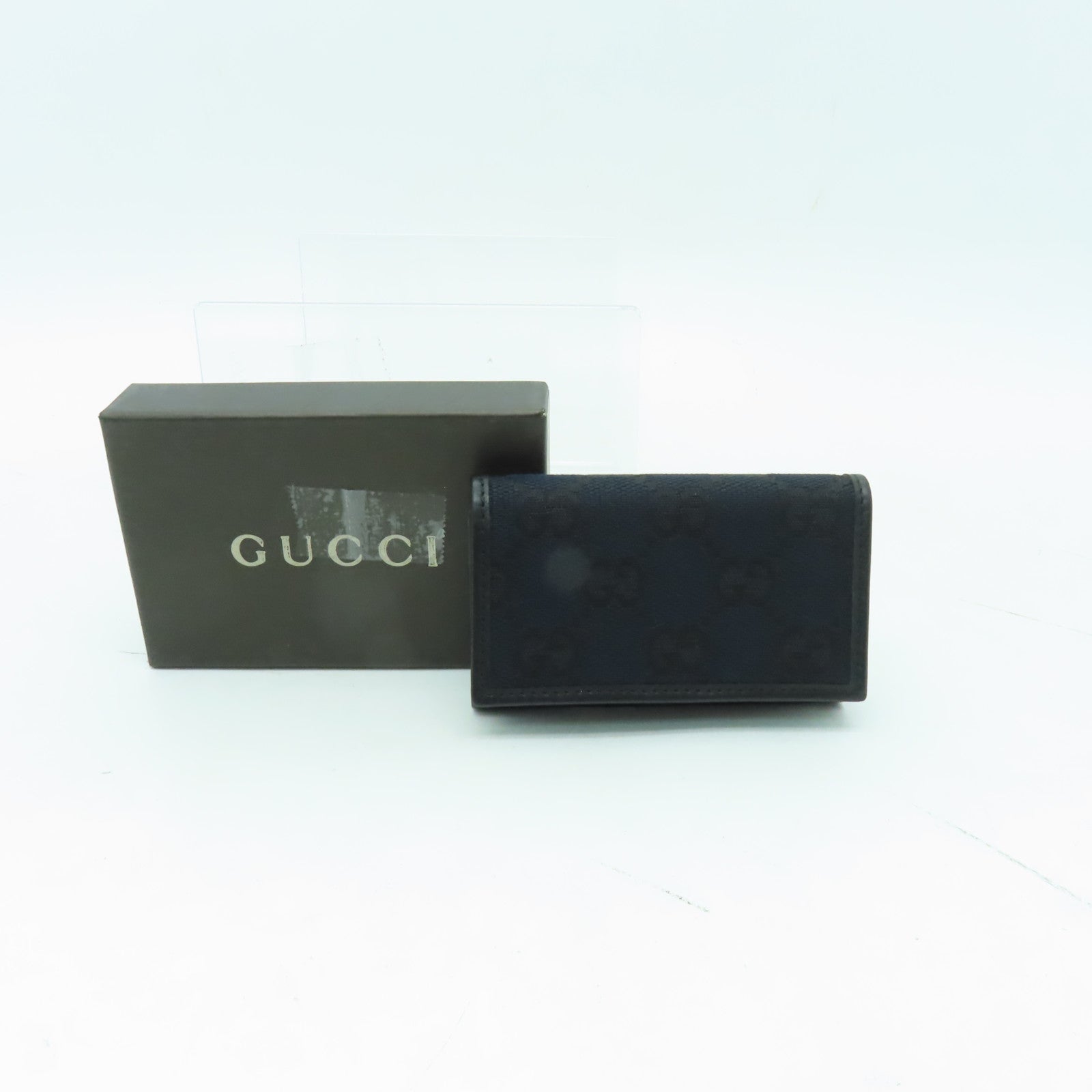 GUCCI 帆布Key Case銀扣鎖匙包黒色