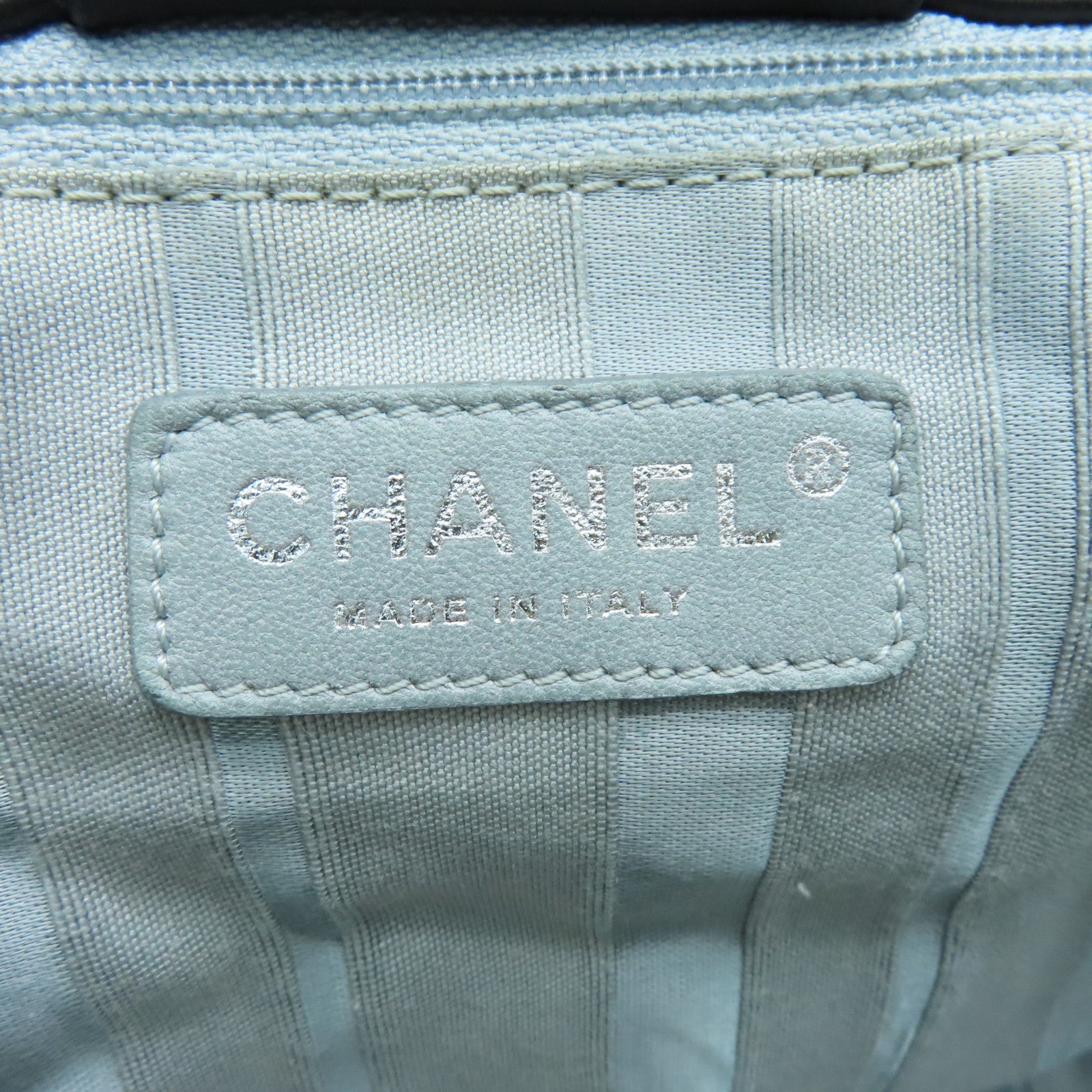 CHANEL 羊皮皮革Chain Shoulder Bag银扣链带肩背袋黑色