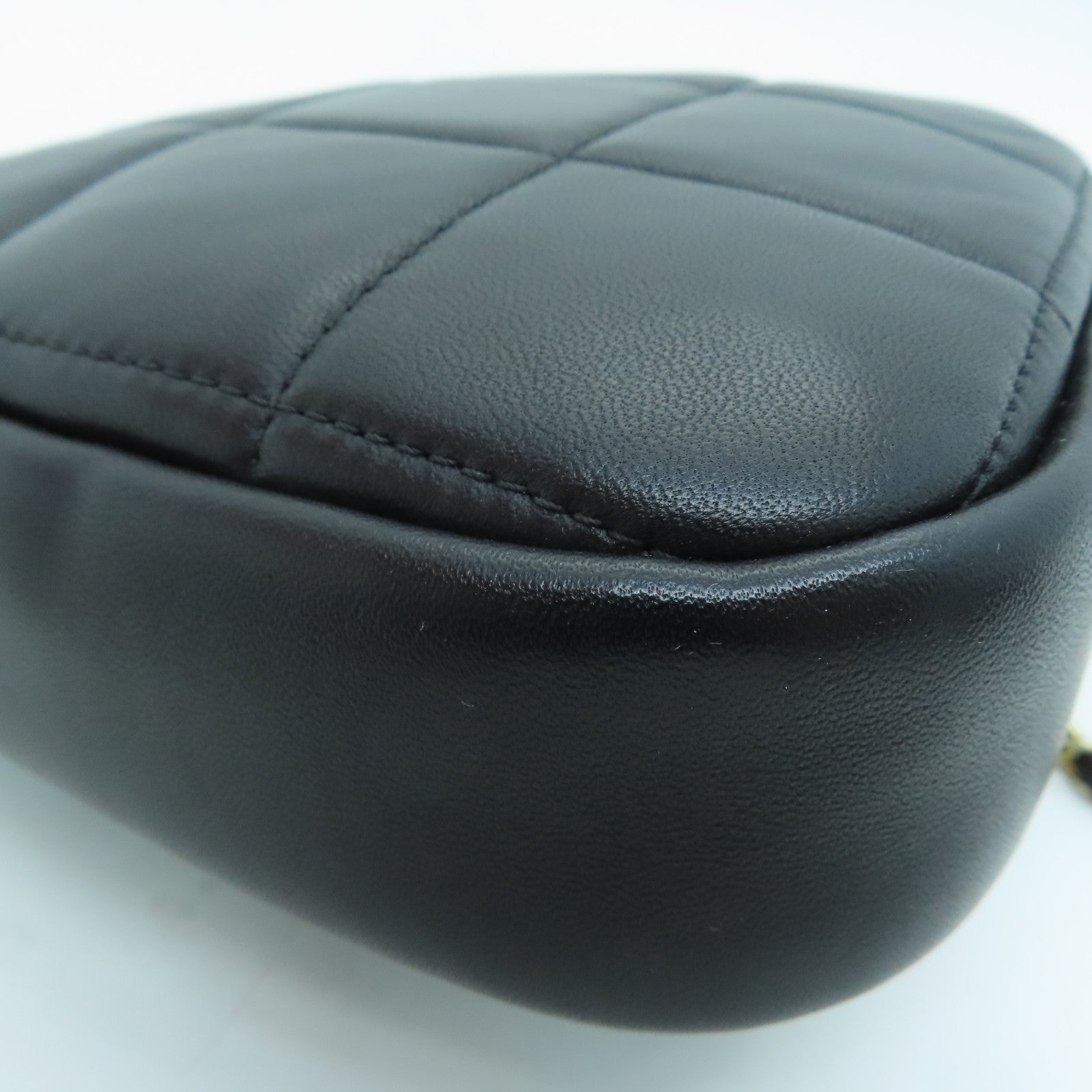 CHANEL 【激减优惠】菱格羊皮皮革Chain Shoulder Bag金扣链带肩背袋黑色