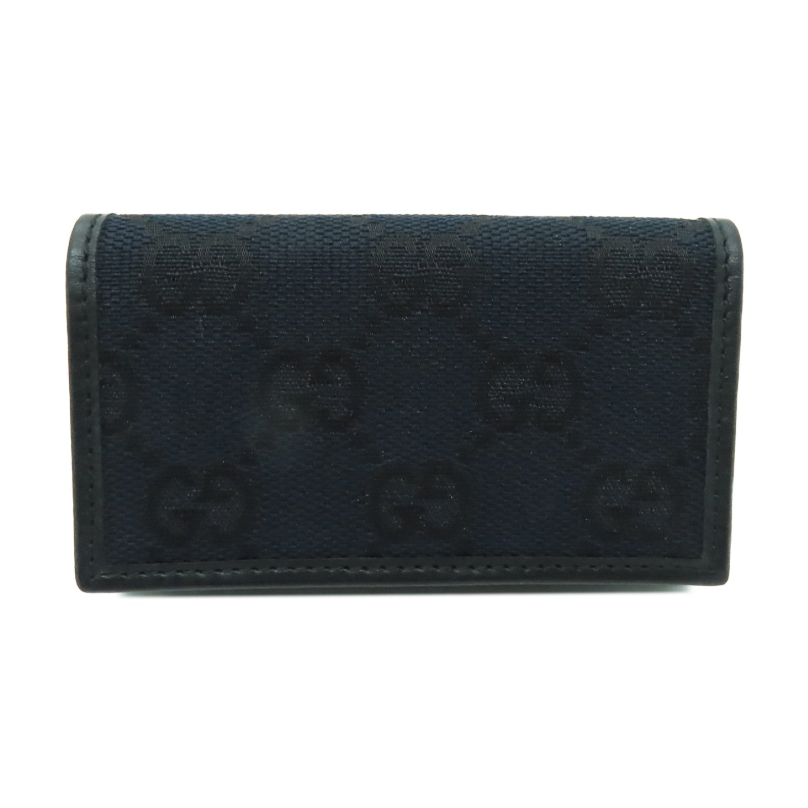 GUCCI 帆布Key Case銀扣鎖匙包黒色