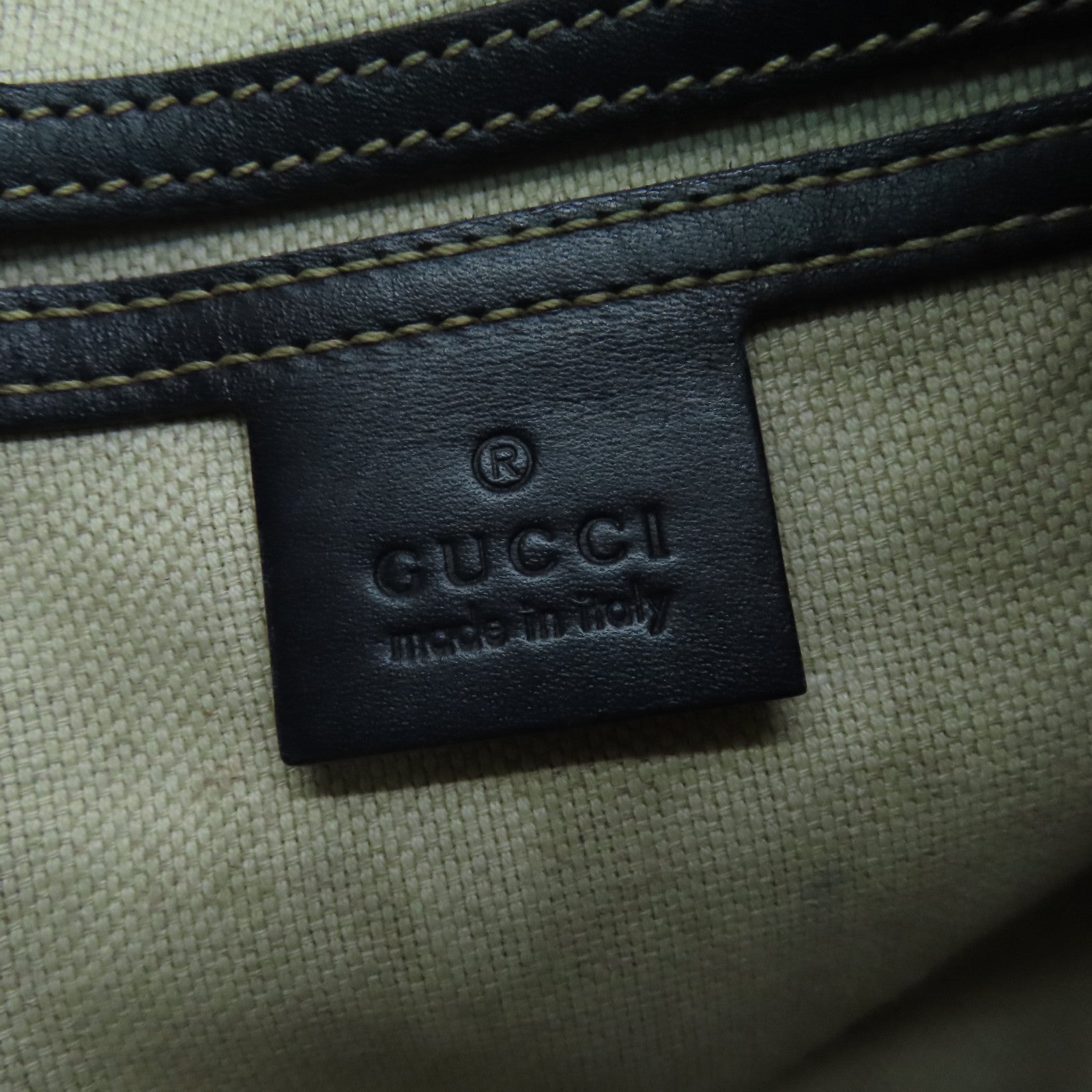 GUCCI coated canvas Shoulder Bag silver buckle shoulder bag blue