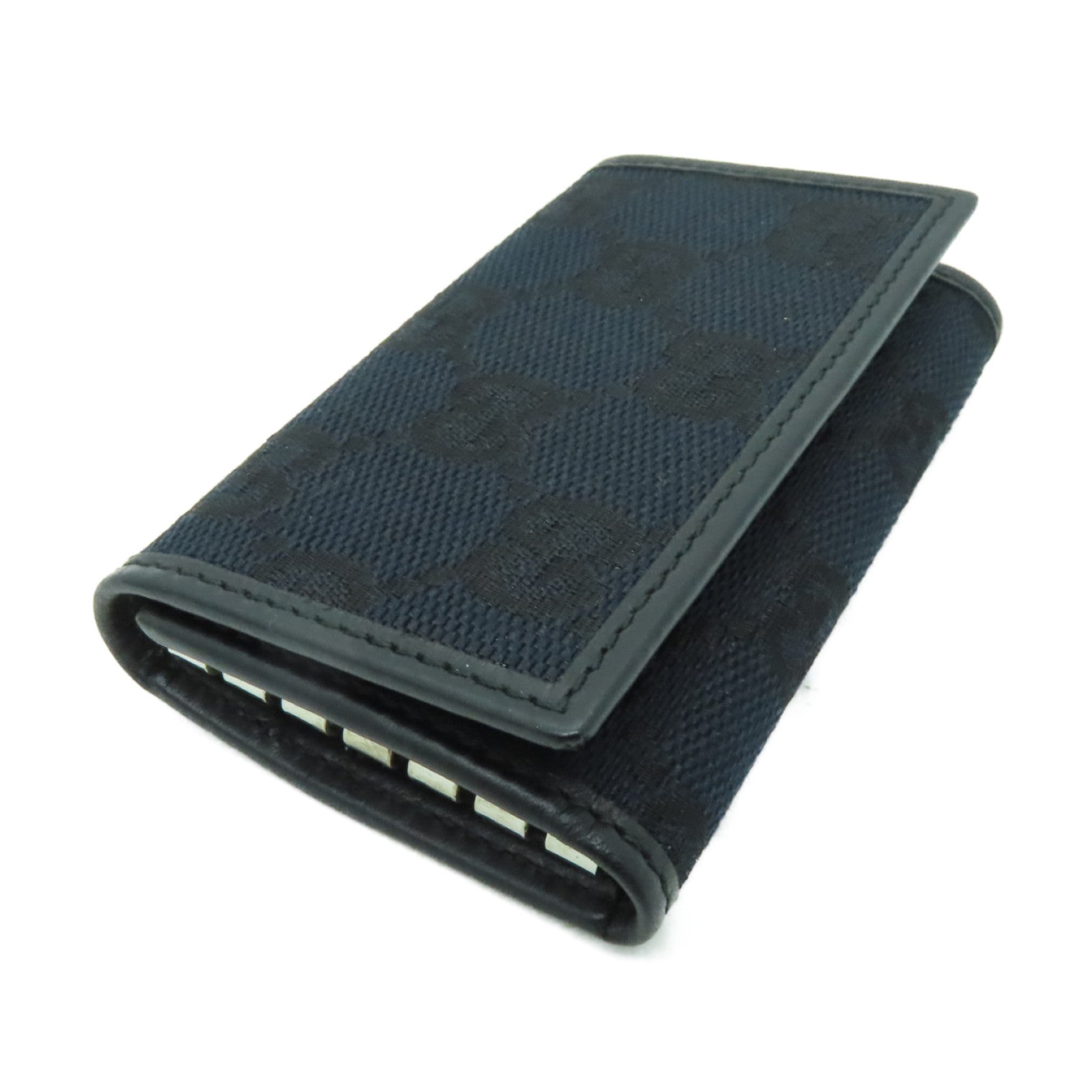 GUCCI 帆布Key Case銀扣鎖匙包黒色