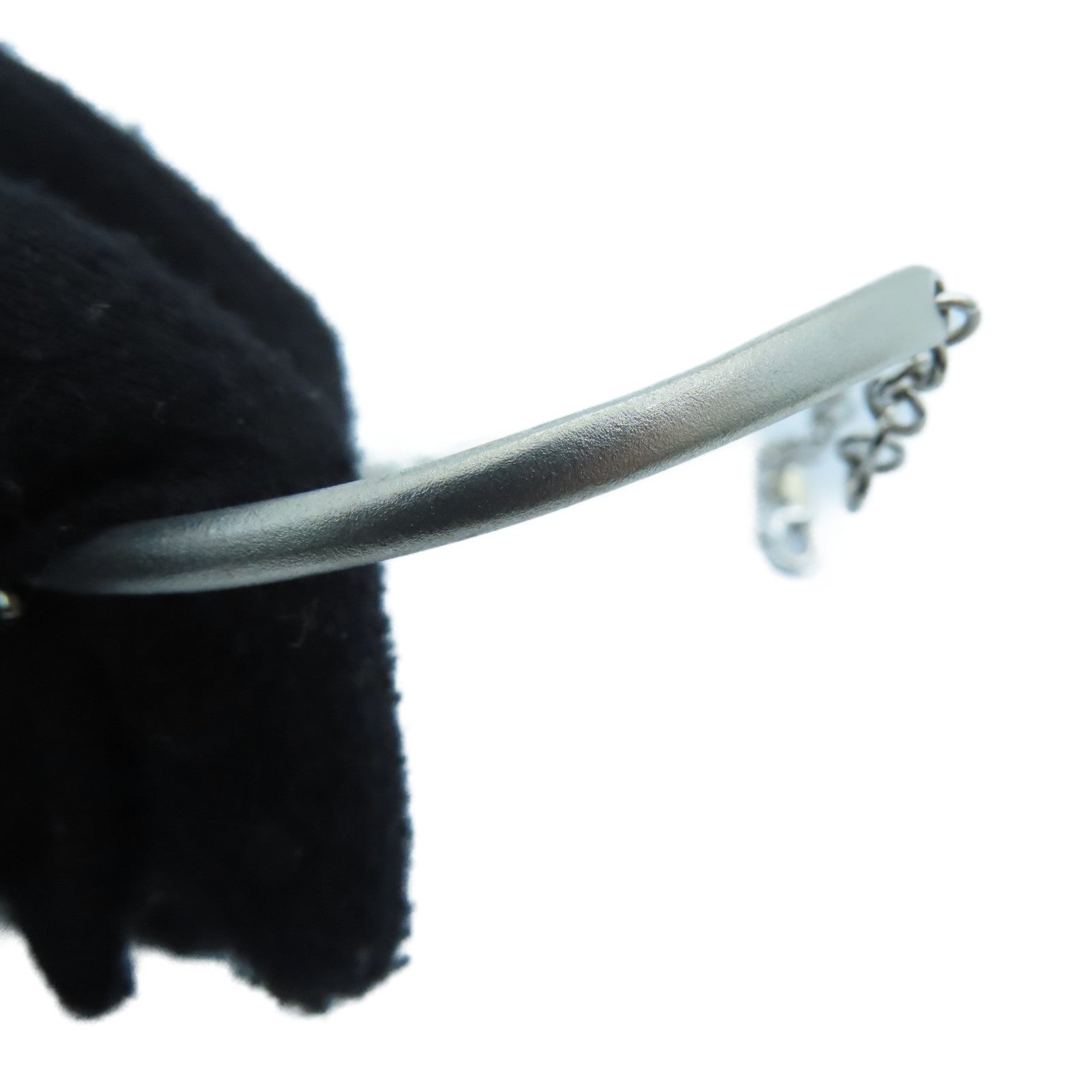 JEWELRY 18K White Gold Diamond Bangle Bracelet Silver
