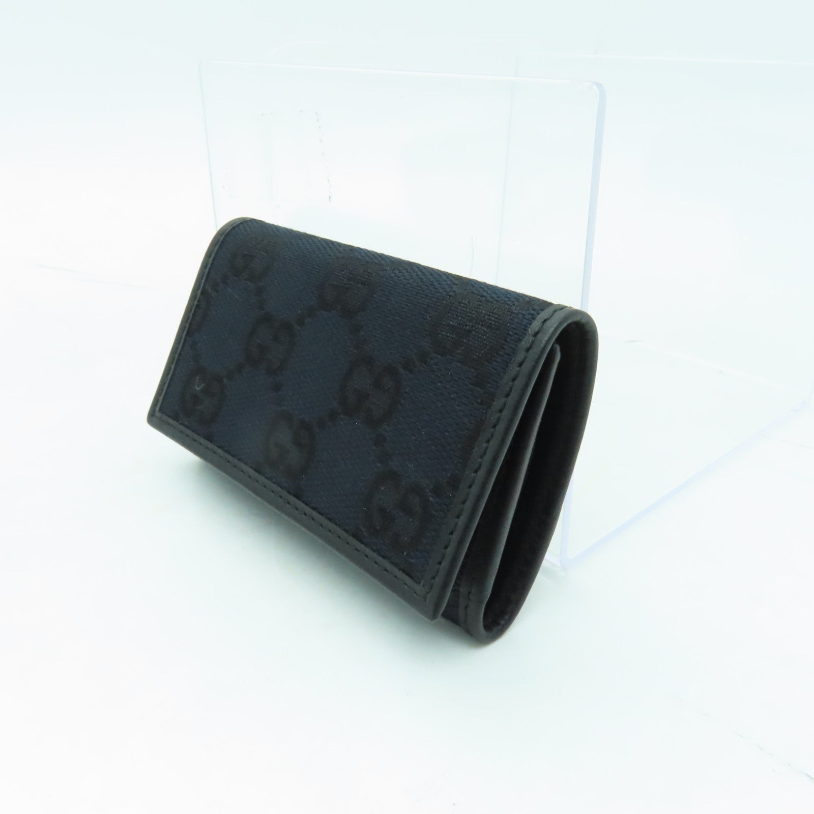 GUCCI 帆布Key Case銀扣鎖匙包黒色