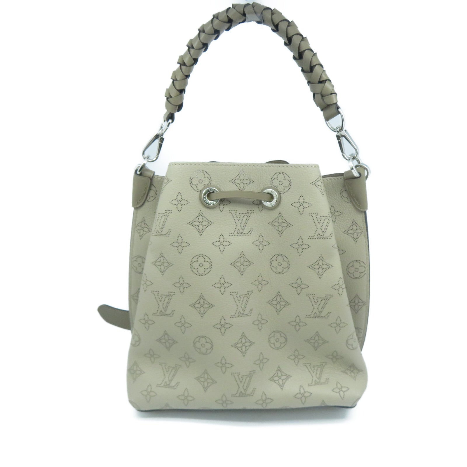 LOUIS VUITTON Mahina Muria銀扣手挽肩背兩用袋Galet卵石色