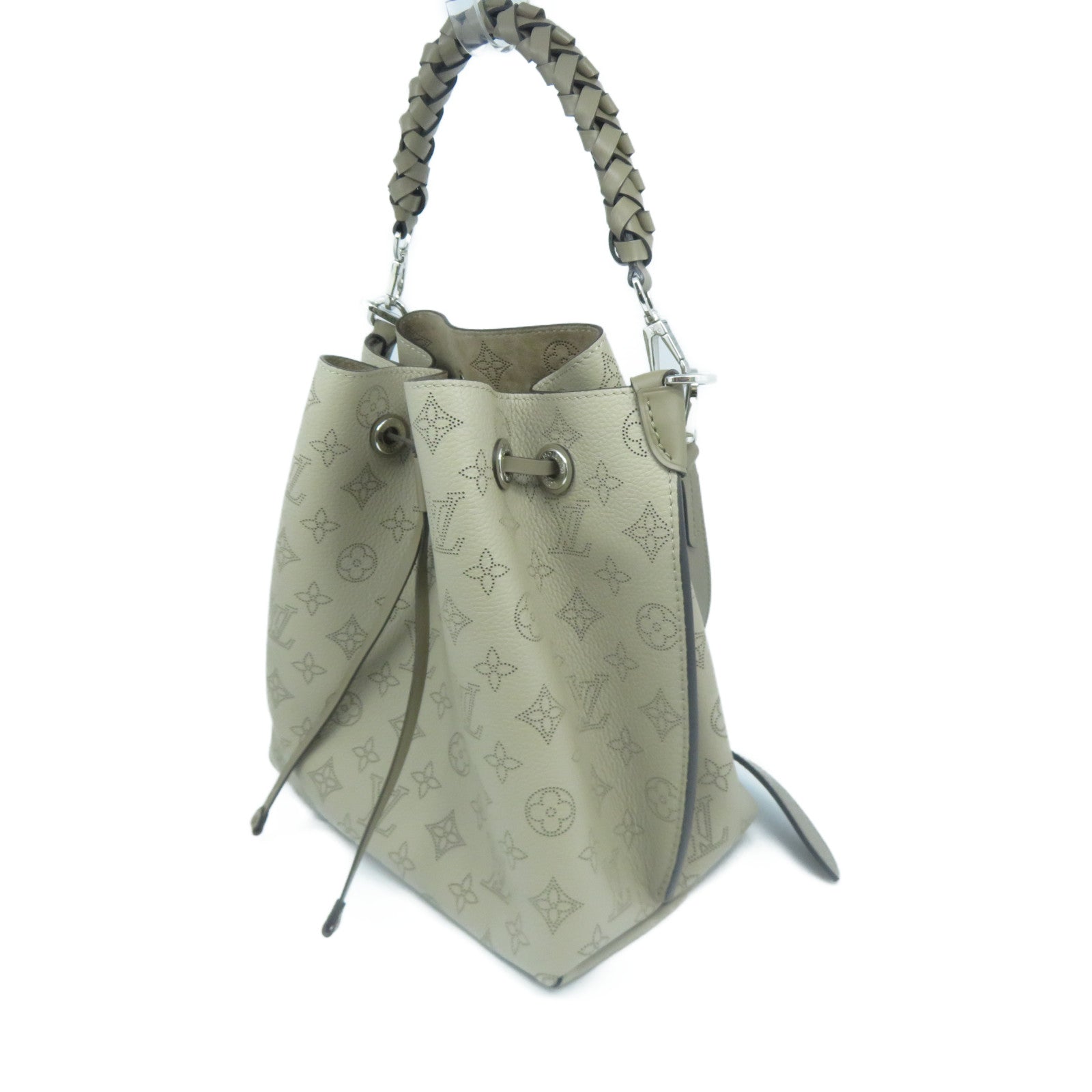 LOUIS VUITTON Mahina Muria銀扣手挽肩背兩用袋Galet卵石色