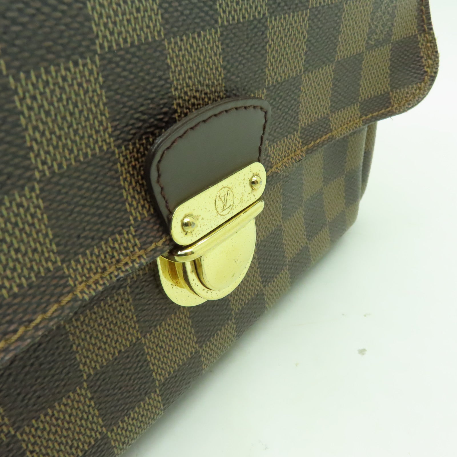 LOUIS VUITTON 【激減優惠】Damier Ravello GM金扣肩背袋啡色