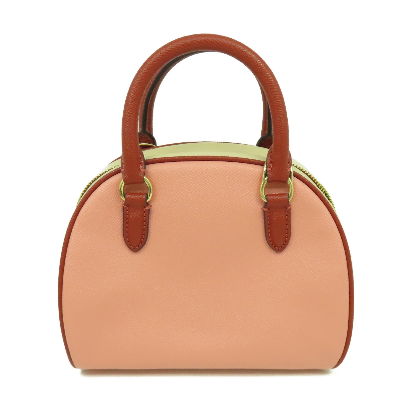 COACH 皮革Sydney Satchel Bag金扣手挽肩背兩用袋粉紅色
