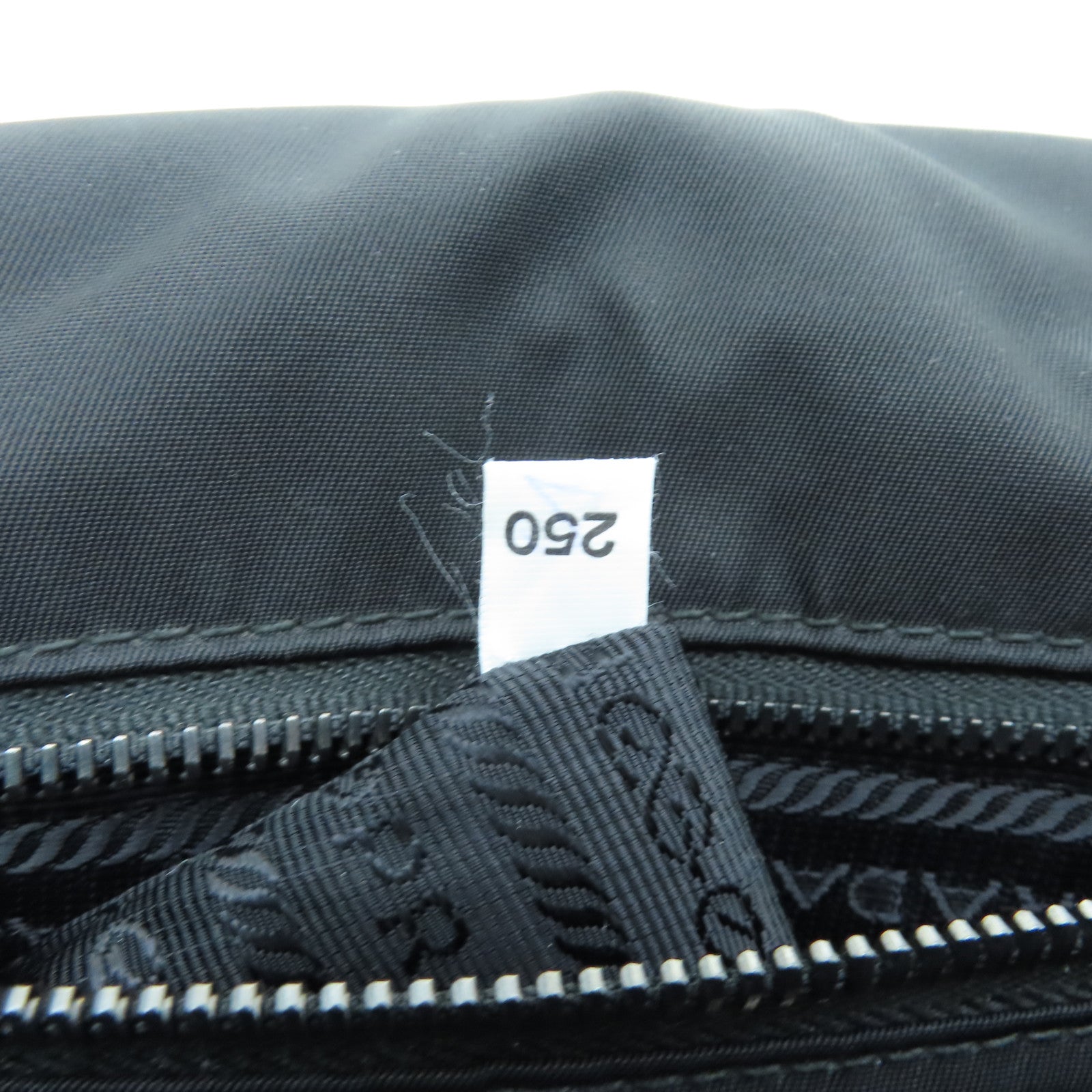 PRADA Nylon Shoulder Bag Silver Buckle Shoulder Bag Black