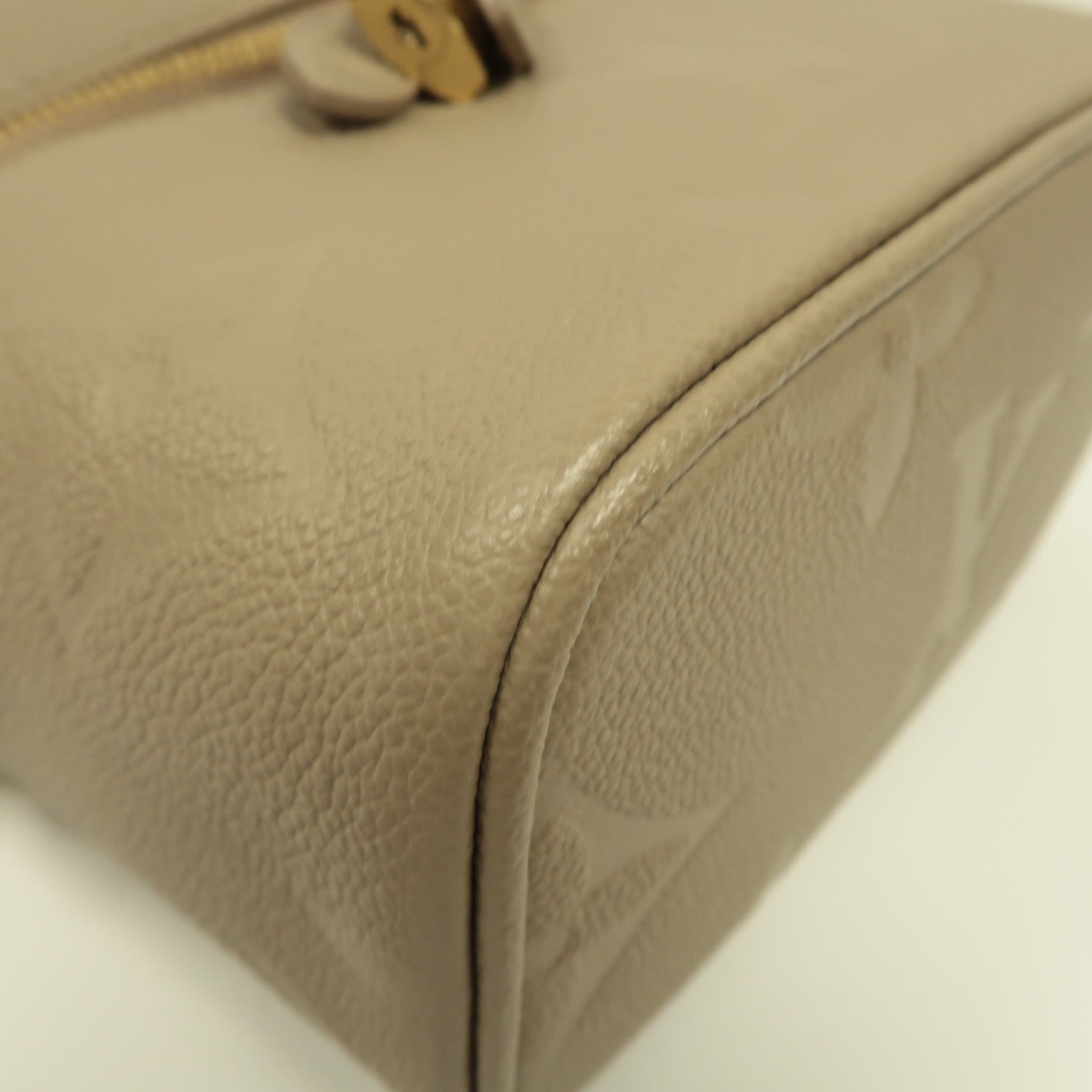 LOUIS VUITTON Monogram Empreinte Vanity PM金扣手挽肩背兩用袋灰色