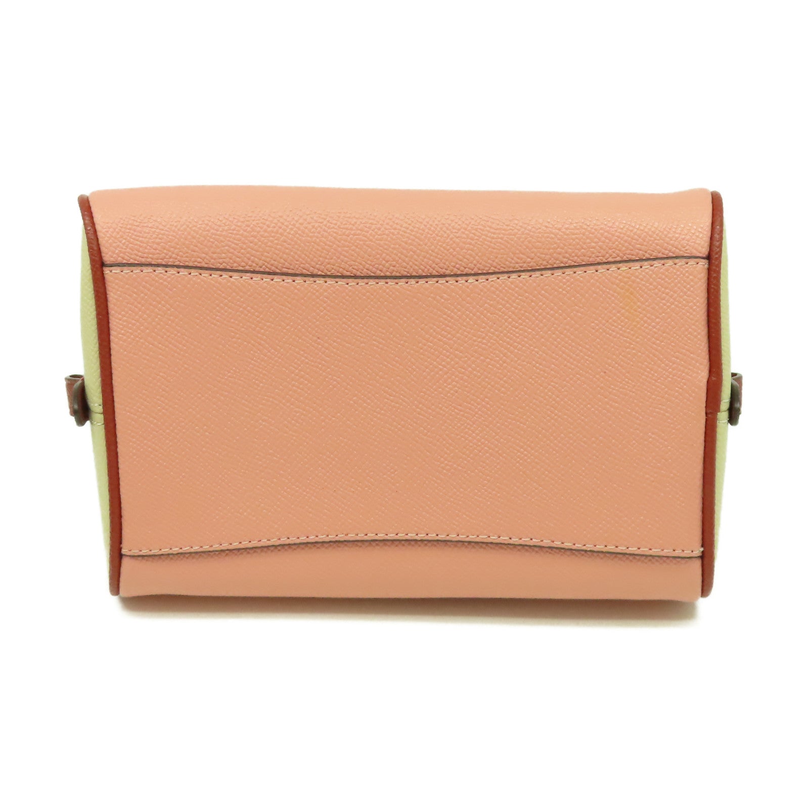 COACH 皮革Sydney Satchel Bag金扣手挽肩背兩用袋粉紅色