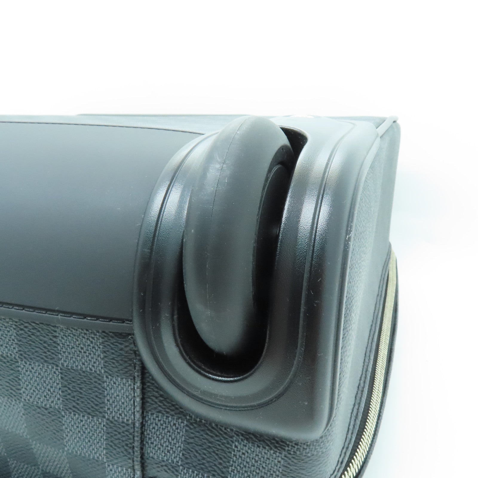 LOUIS VUITTON Damier Pilot Case銀扣行李箱黑色