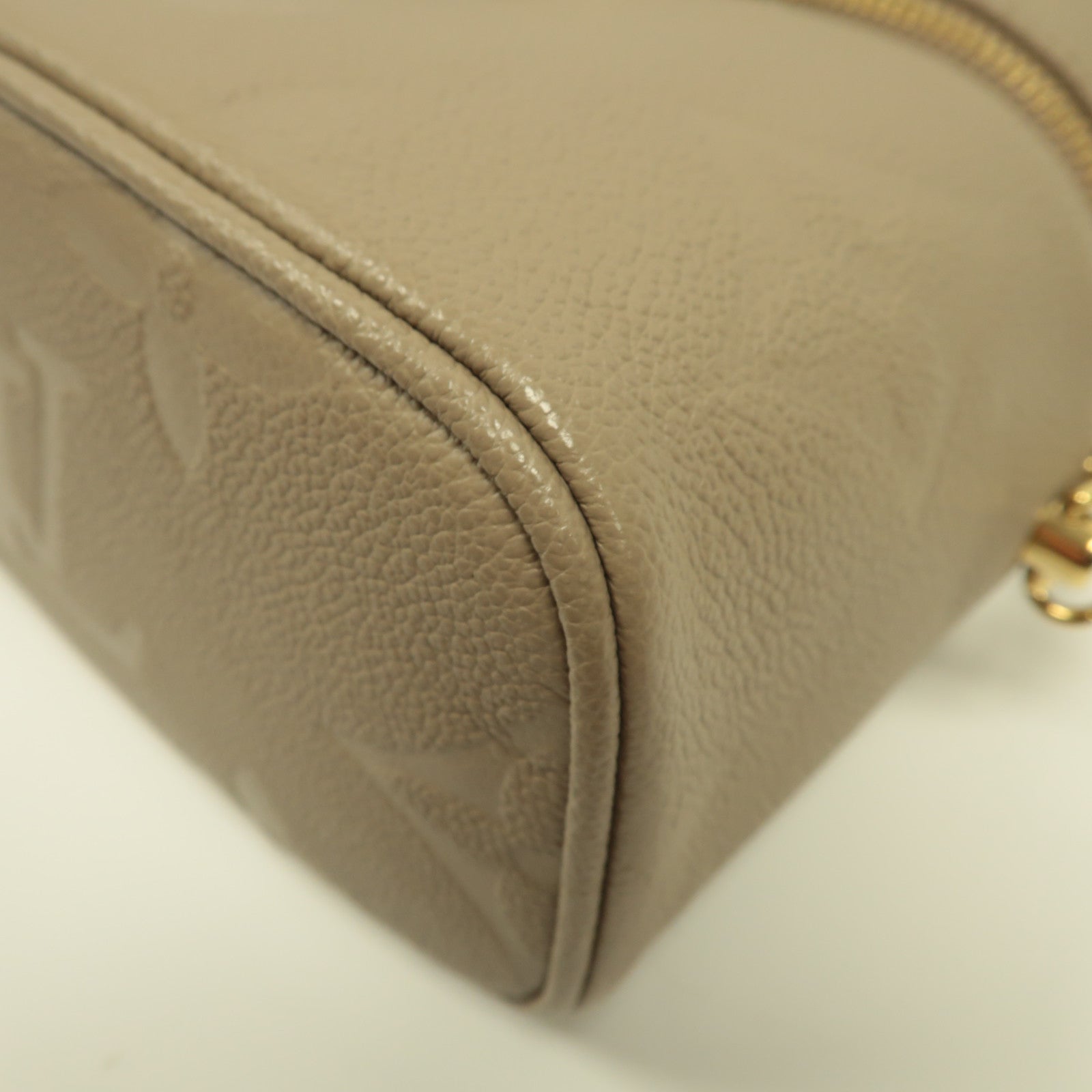 LOUIS VUITTON Monogram Empreinte Vanity PM金扣手挽肩背兩用袋灰色