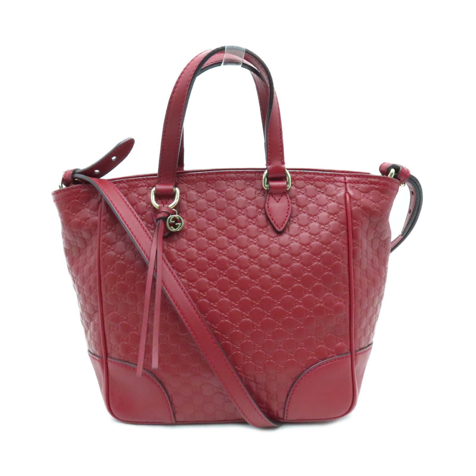 GUCCI 牛皮皮革2way Shoulder Bag金扣手挽肩背两用袋红色