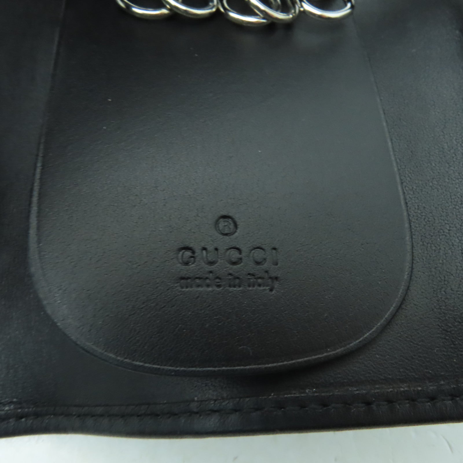 GUCCI 帆布Key Case銀扣鎖匙包黒色
