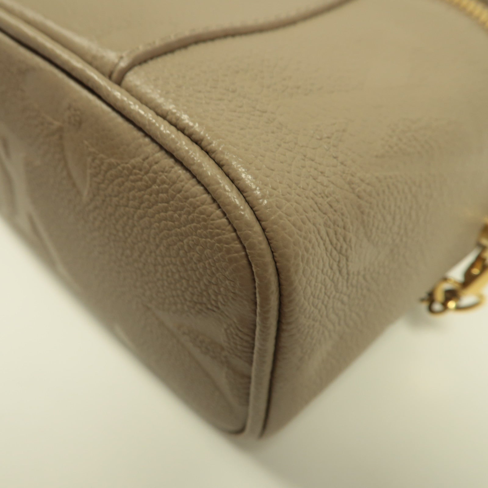 LOUIS VUITTON Monogram Empreinte Vanity PM金扣手挽肩背兩用袋灰色