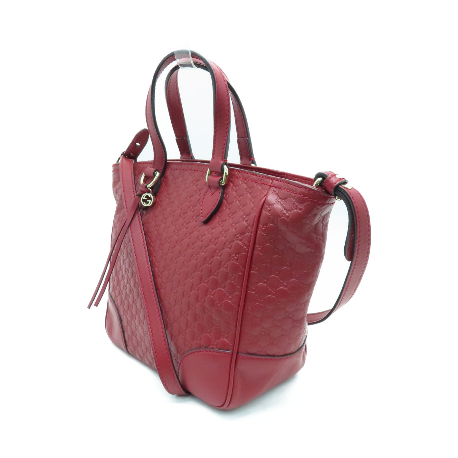 GUCCI 牛皮皮革2way Shoulder Bag金扣手挽肩背两用袋红色