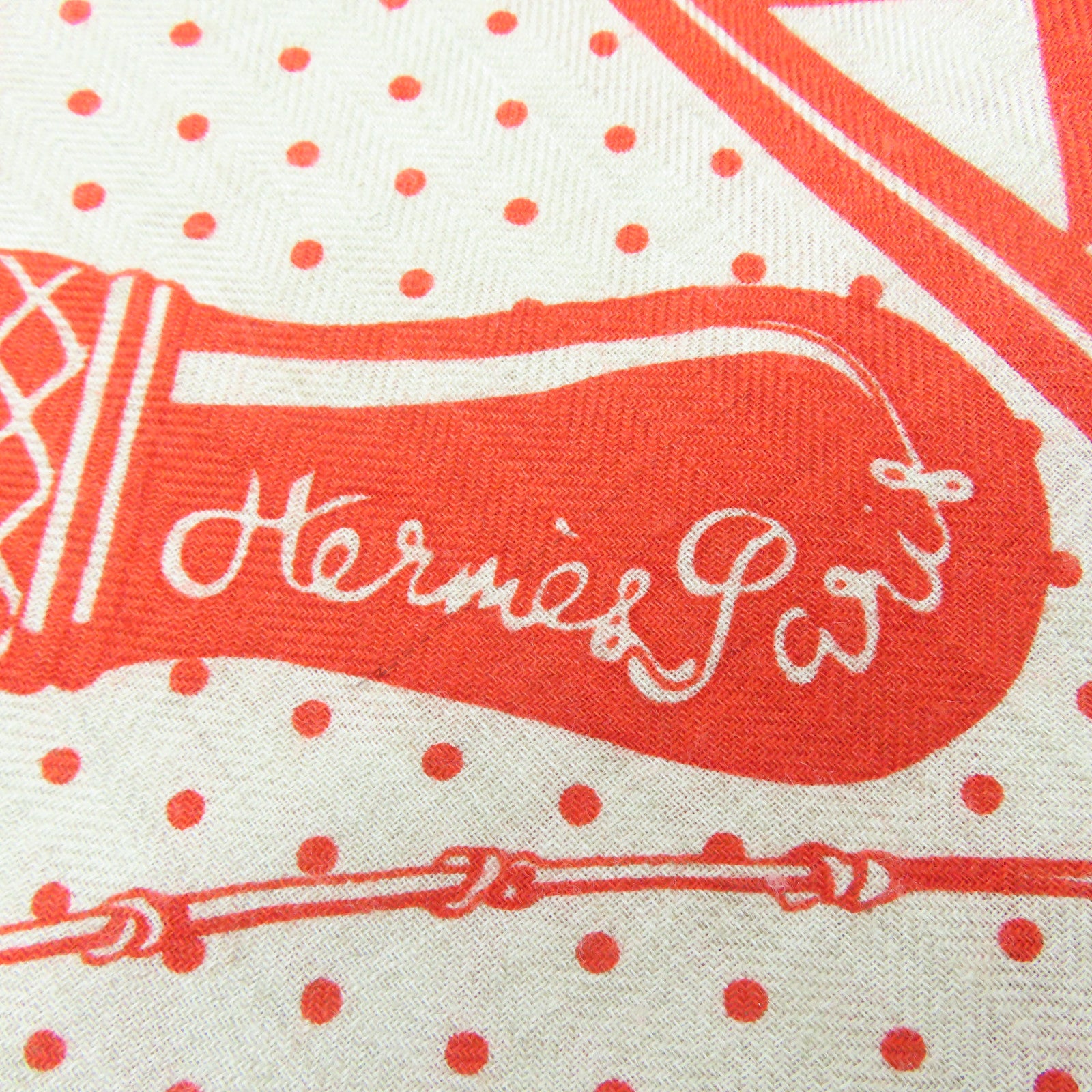 HERMES 羊絨/絲質Scarf圍巾橙色