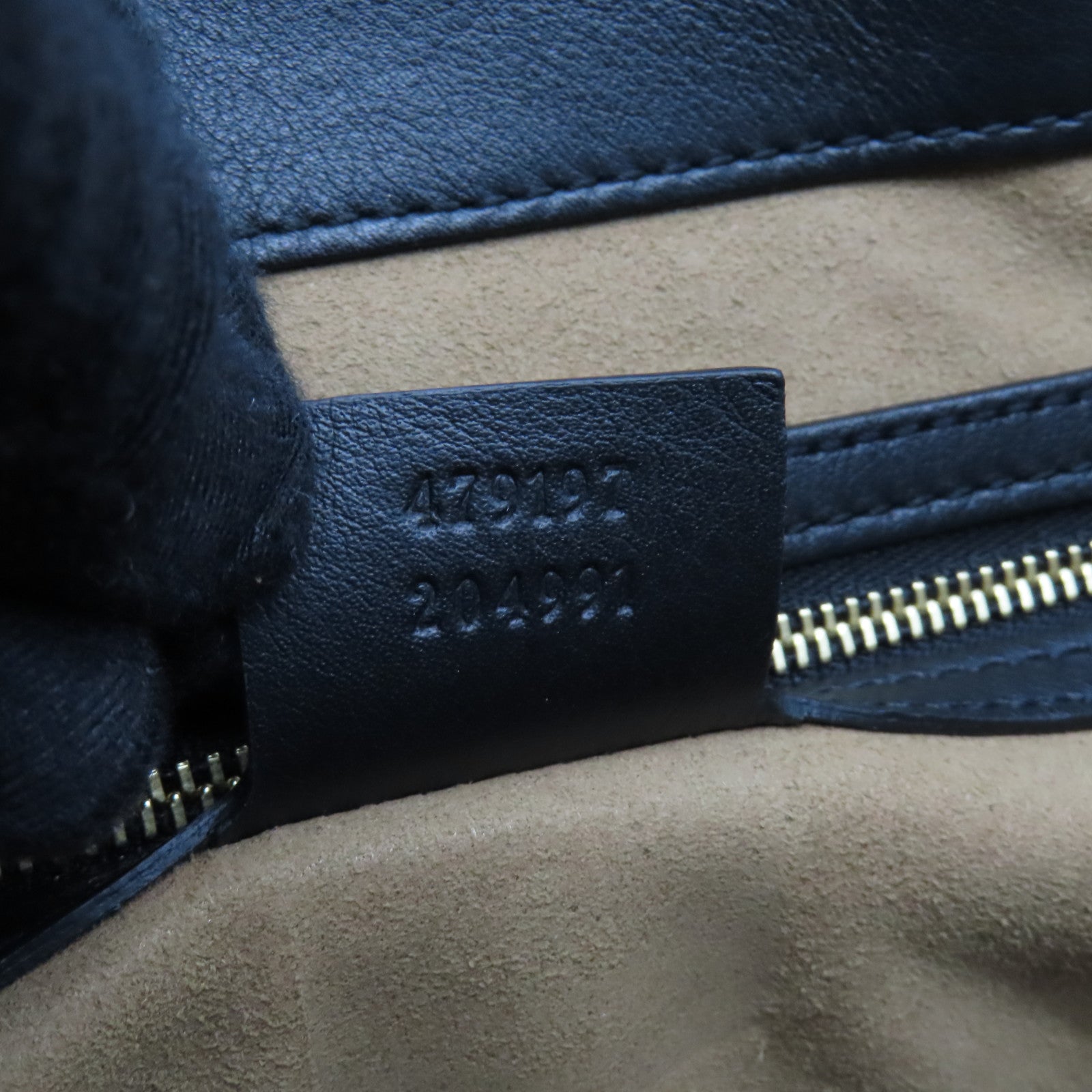 GUCCI 塗層帆布Shoulder Bag金扣鏈帶肩背袋米色/黑色