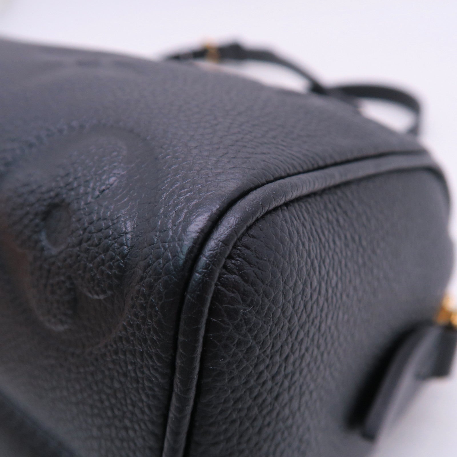 LOUIS VUITTON Monogram Empreinte Speedy Bandouliere 20金扣手挽肩背兩用袋黑色