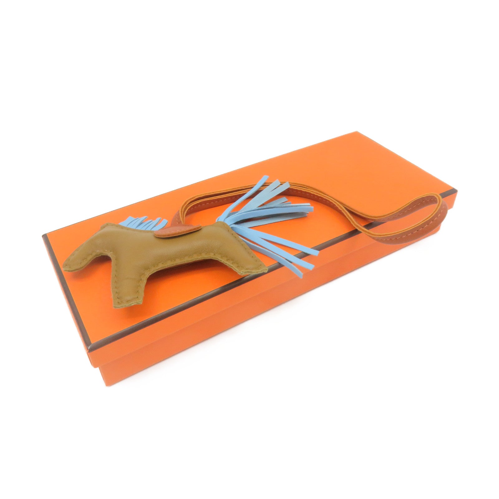 HERMES Swift皮革Rodeo S Charm掛飾啡色