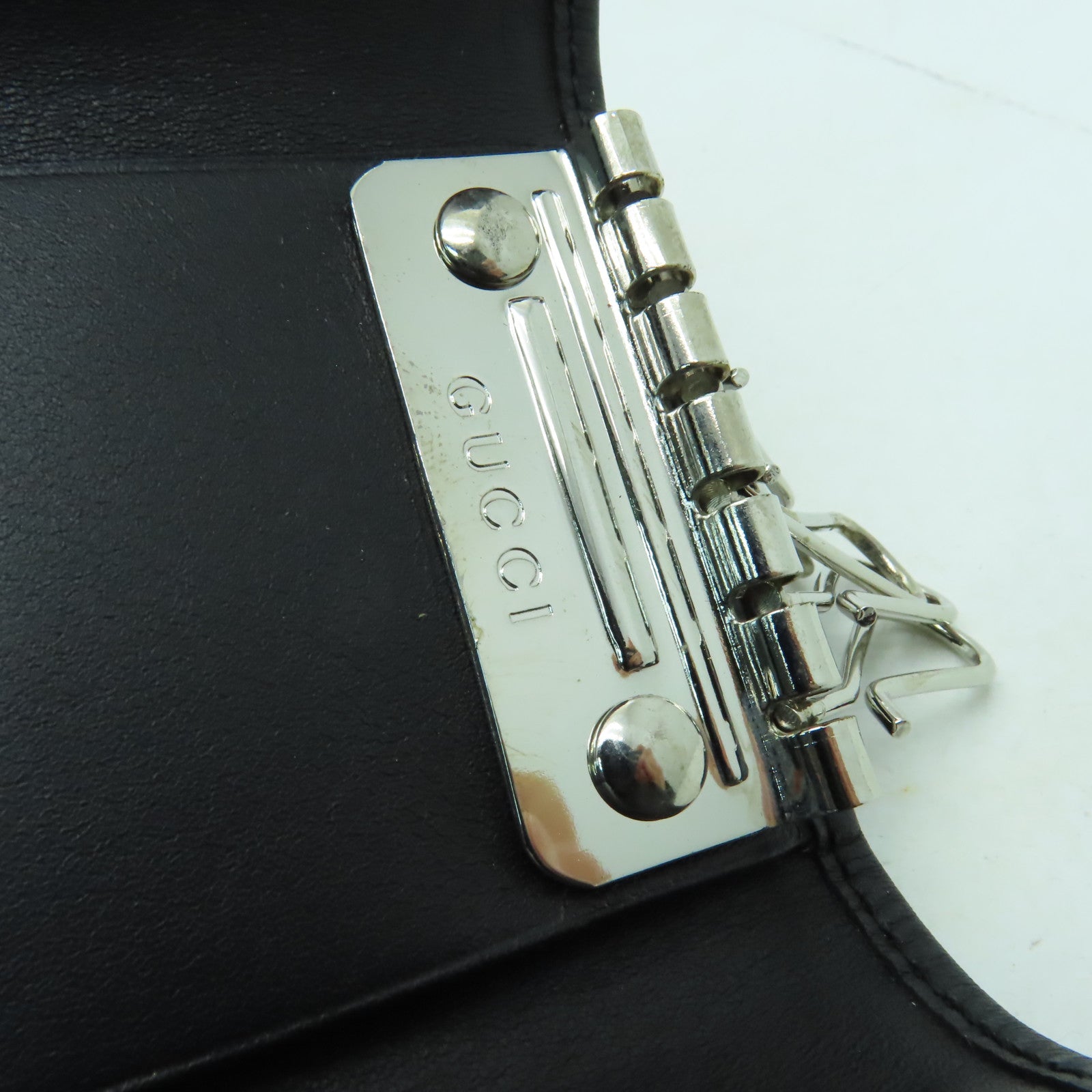 GUCCI 帆布Key Case銀扣鎖匙包黒色