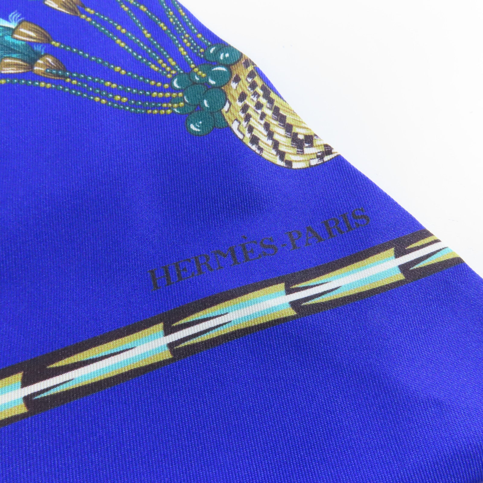 HERMES 絲質Maxi Twilly Scarf絲巾藍色