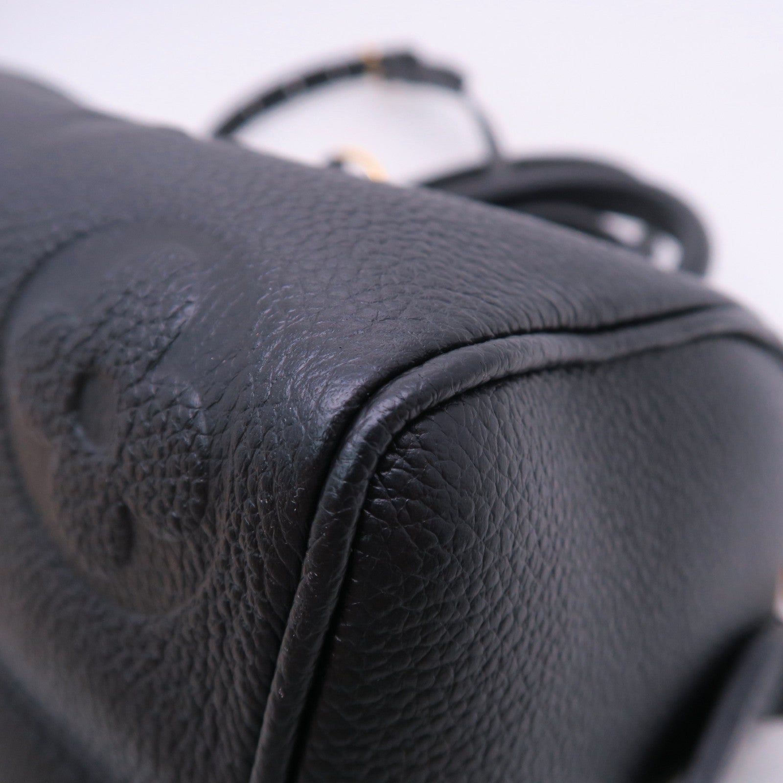 LOUIS VUITTON Monogram Empreinte Speedy Bandouliere 20金扣手挽肩背兩用袋黑色