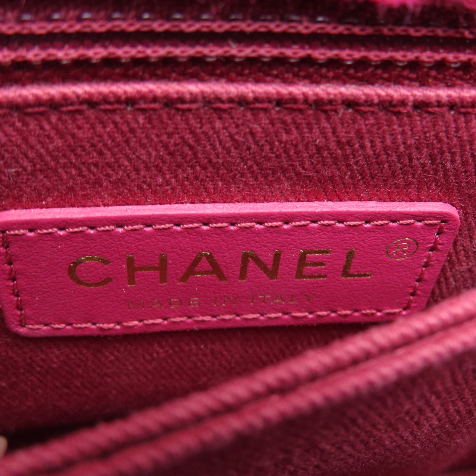 CHANEL 帆布Coco Handle金扣手挽肩背两用袋红色