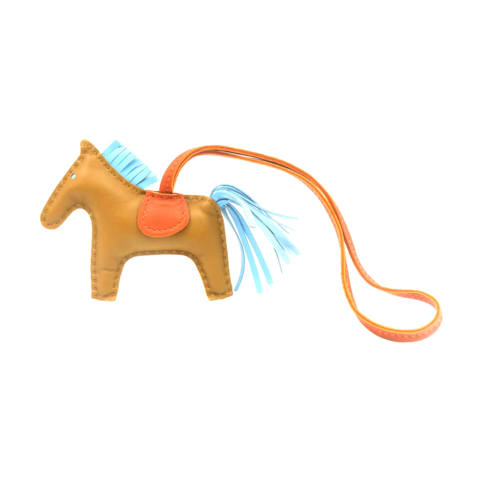 HERMES Swift皮革Rodeo S Charm掛飾啡色