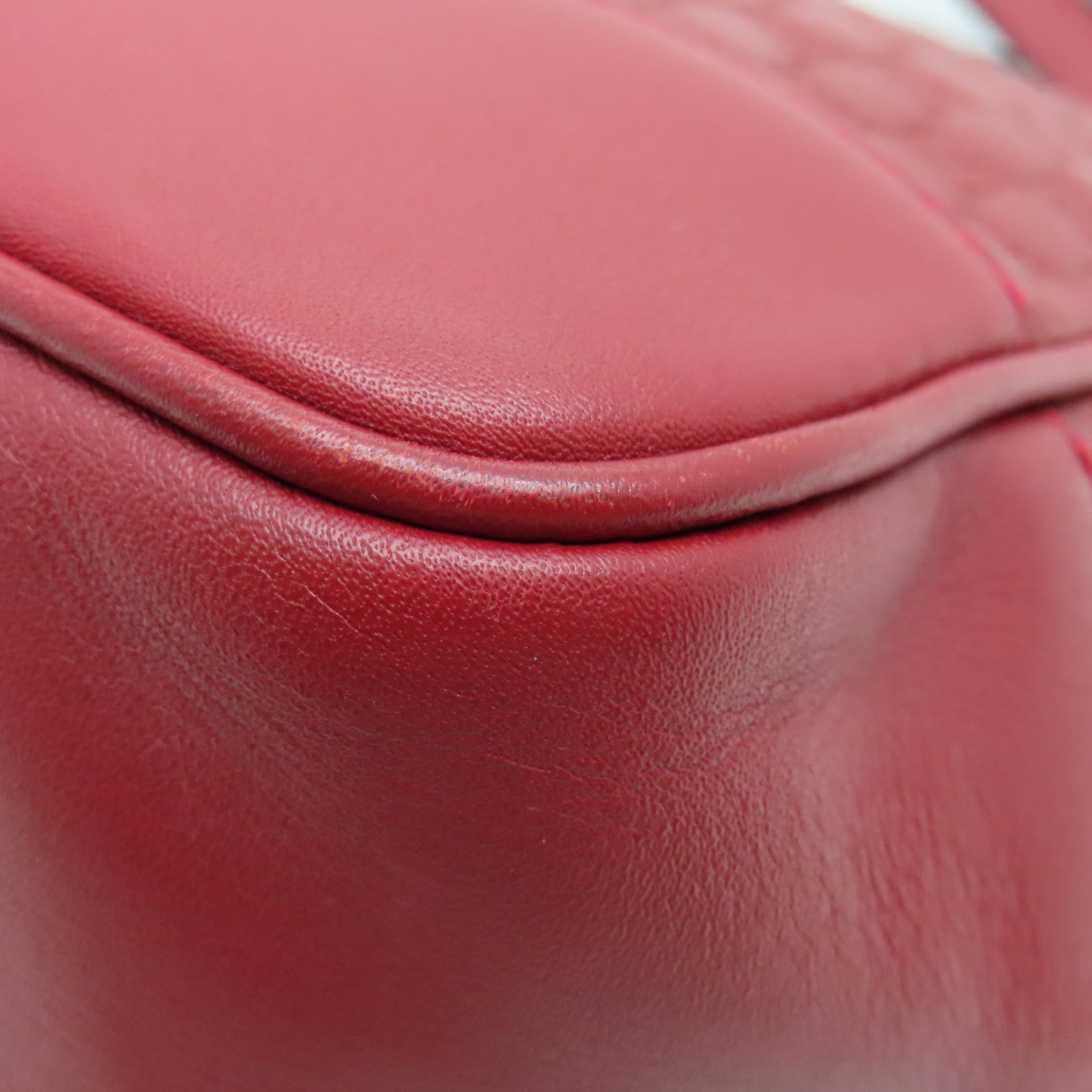GUCCI 牛皮皮革2way Shoulder Bag金扣手挽肩背两用袋红色