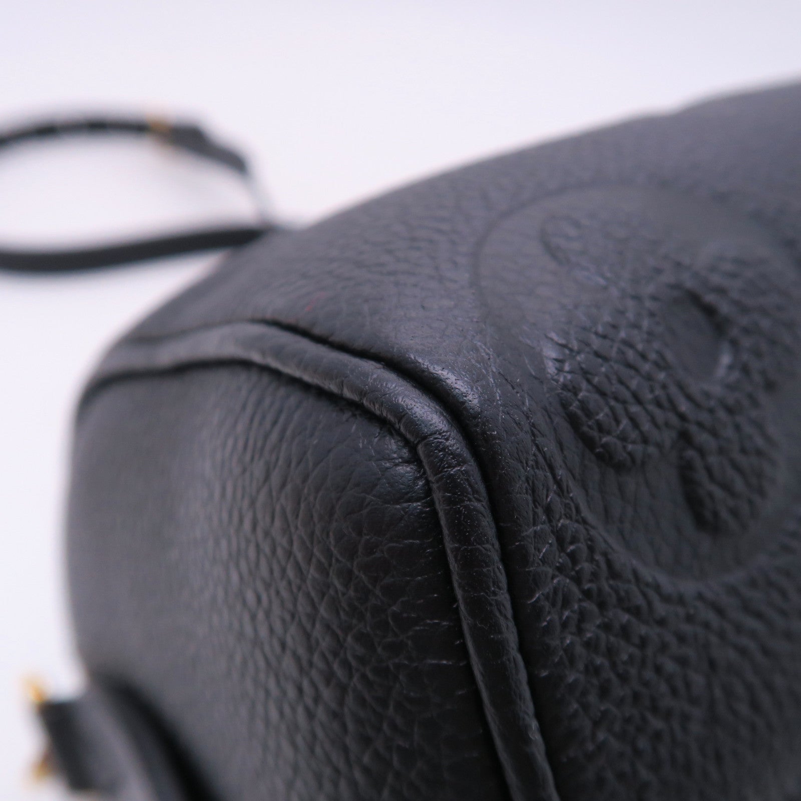 LOUIS VUITTON Monogram Empreinte Speedy Bandouliere 20金扣手挽肩背兩用袋黑色
