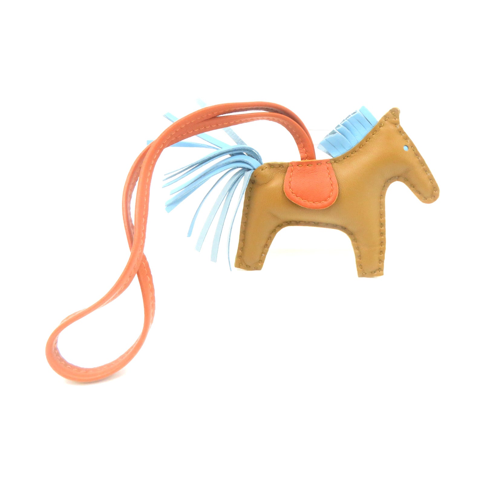 HERMES Swift皮革Rodeo S Charm掛飾啡色