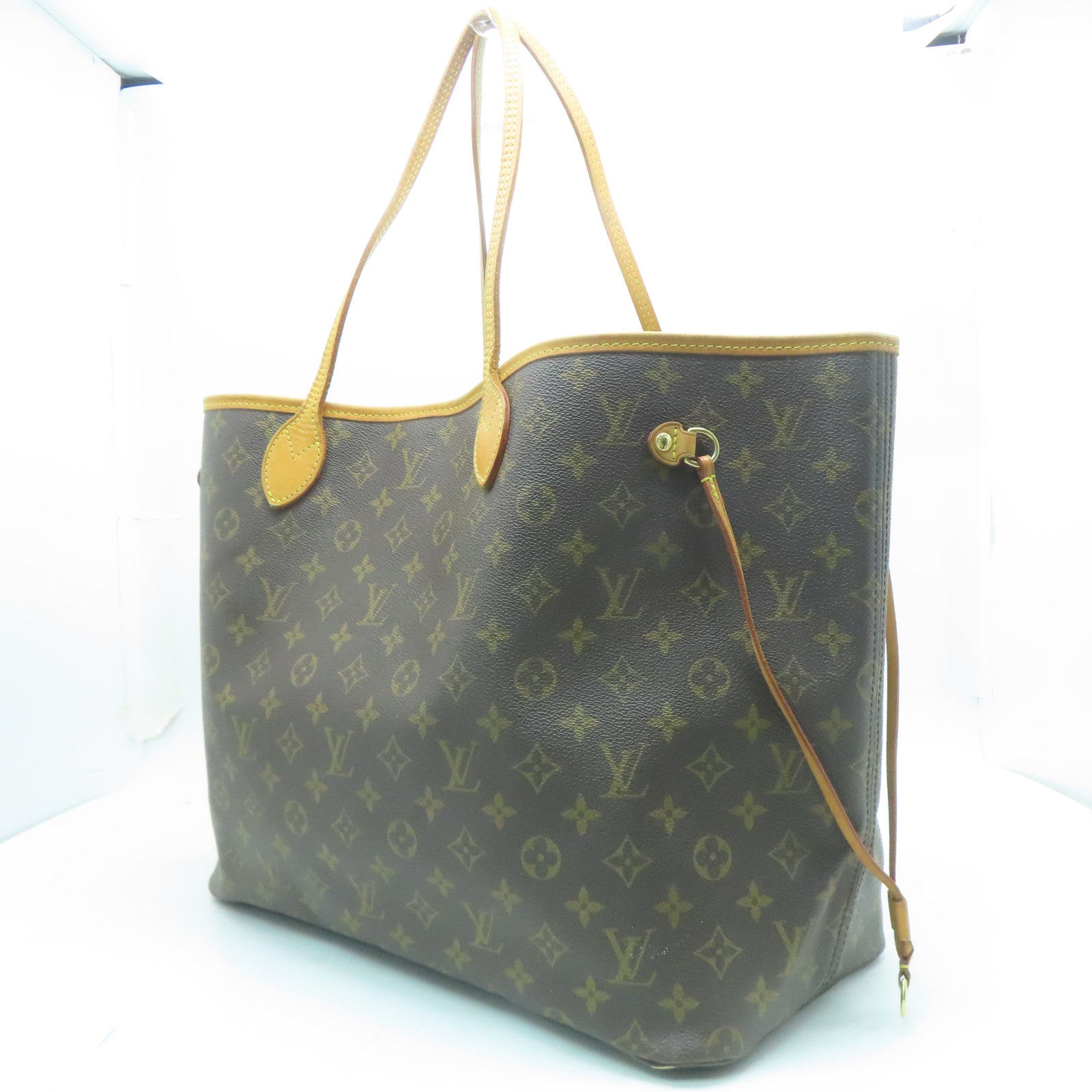 LOUIS VUITTON Monogram Neverfull GM金扣手挽肩背兩用袋啡色