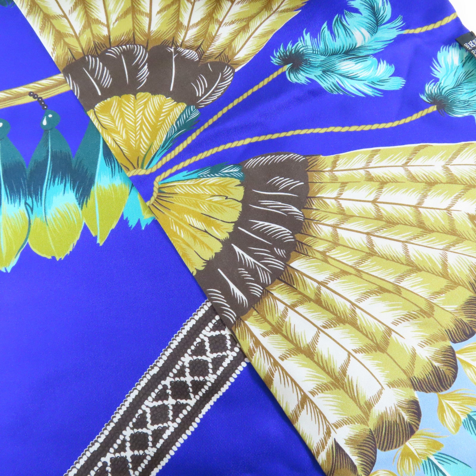 HERMES 絲質Maxi Twilly Scarf絲巾藍色