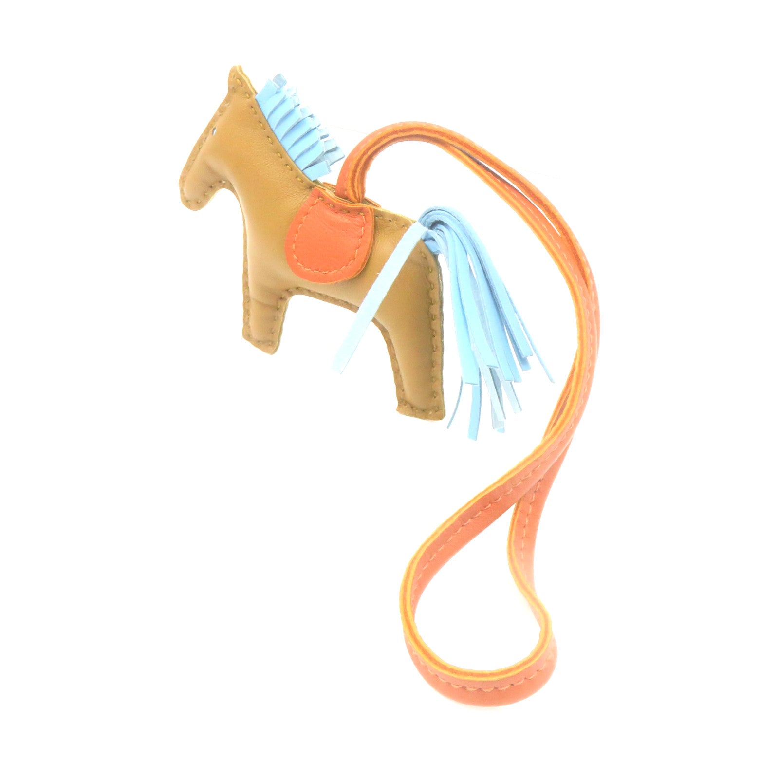 HERMES Swift皮革Rodeo S Charm掛飾啡色